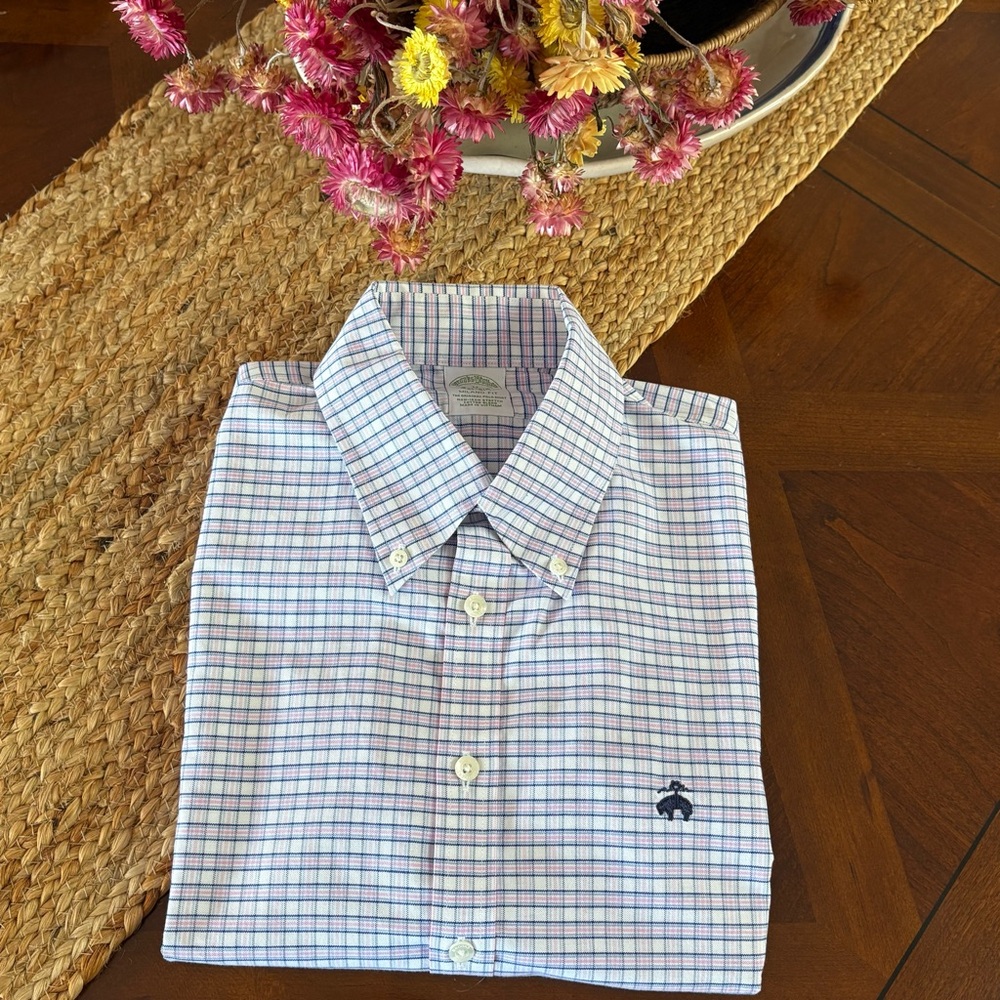 Brooks Brothers Blue and Purple Plaid Button-Down Shirt - Picture 3 of 8